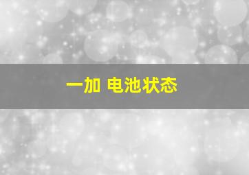 一加 电池状态